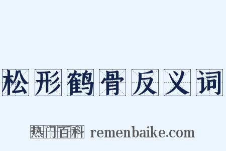 松形鹤骨反义词是什么意思的图片